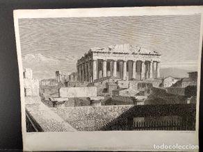Arte: Vista del oeste del Partenon, Ancient marbles The British Museum 1830, Plancha XXIV, grabado